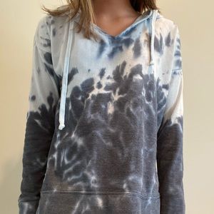 blue tie dye hoodie